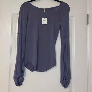 Free people never worn purple long sleeve
